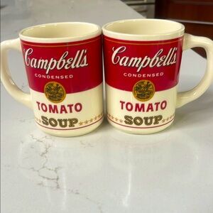 Red and White Soup Mugs